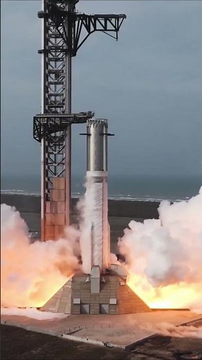 Starship First-Ever 33-Engine Static Fire 🚀 Super Heavy V3 Goes Full Power 🔥 #youtubeshorts #spacex