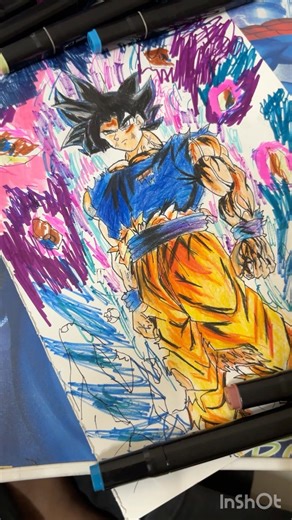 🔥 Goku Drawing Coloring Process | Anime Art Speed Paint 🎨