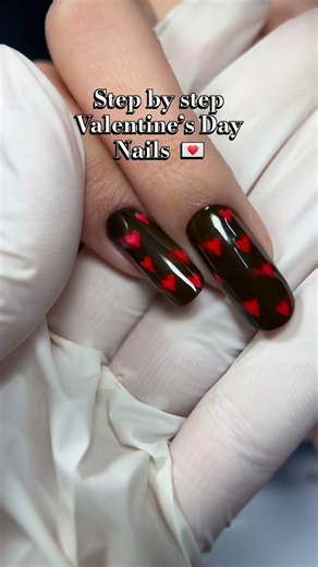 Nail Academy Vienna /Nagelkurse Wien on Instagram: "If you need Valentine’s Nails ideas, save this Step by step 💕 What you need: • Quick Color Shine Pure Black • Builder in Bottle Milky White • Quick Color Shine Pure White • Top Coat Glass Red You found all products on @getnailsofficial @getnails_austria #getnailsofficial #getnailsaustria #valentinenails #valentinesday #valentinesnails"