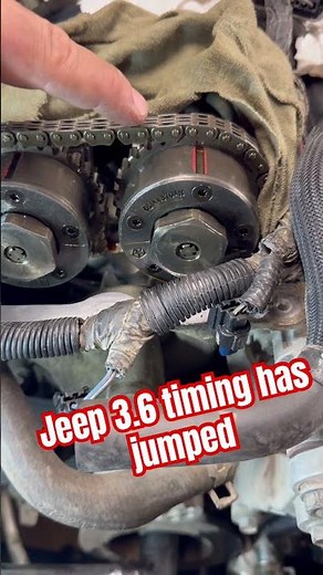 Jeep 3.6 timing has Jumped #jeep #jeepwrangler #shorts #jeepreparation #jeeproblems
