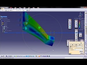 Catia V5 Tutorial|Generative Structural Analysis|Compute,Animate Von Mises Stress & Displacement|P4