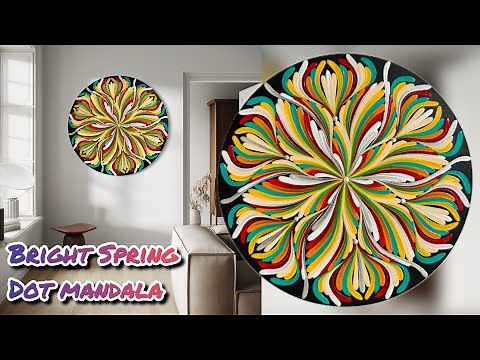 Create a Beautiful SPRING Dot Mandala Art with this EASY tutorial!