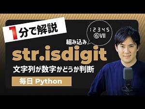 【毎日Python】Pythonで文字列が数字かどうかを判断する方法｜isdigit