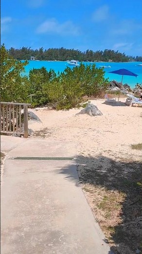 Walking to the beach area at the Grotto Bay Beach Resort is Beautiful! 🏖️ #grottobay #bermudaresort