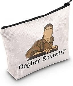 LEVLO Brother Movie Gift Gopher Everett Waterproof Brushes Makeup Bag Women Crime Film Travel Zipper Pouch(Gopher Everett)