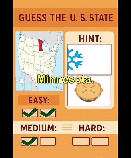 🇺🇸 Can You Guess These 6 US States? 🧠 Mixed Difficulty Quiz Challenge!