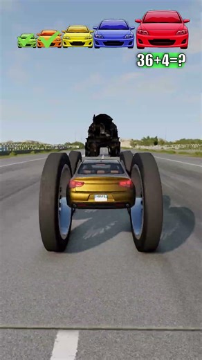 Big & Small Cars Vs The tunnel of the ancient house