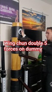Mastering Wing Chun: 5 Forces on the Wooden Dummy #kungfu #wingchun #martialarts