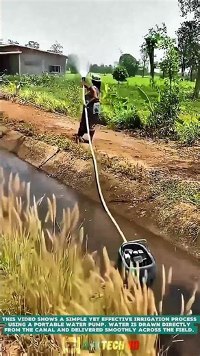 Simple Field Irrigation Using a Portable Water Pump – Satisfying jobs and machinery in the world