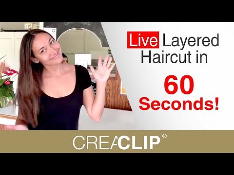 Live Layered Haircut in 60 Seconds! As Seen on Shark Tank CreaClip!