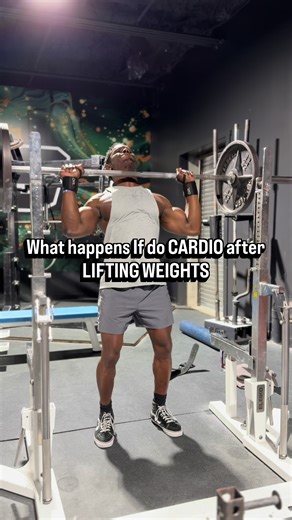 Doing cardio after weight?? Here's what really happens: Short answer: It's usually the best order if your goal is building muscle fat loss 1️⃣You Burn More Fat Lifting first depletesion after glycogen so your body taps into fat for energy during cardio. 2️⃣Better Muscle Gain When you lift weights first your body uses stored energy for strength. doing cardio after doesn't interfere with as much with muscle building. 3️⃣Improved Endurance Without Ruining Strength. Weights need more power and fresh