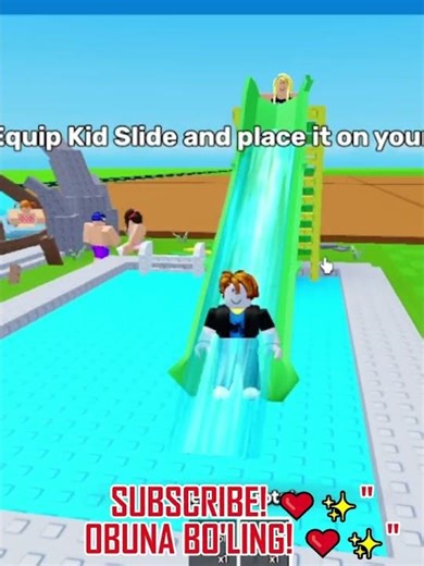 BIGGEST WATER SLIDE EVER! 🌊😱 | Roblox #shorts