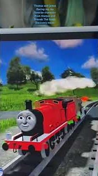 Thomas and james Racing yay my favorite character from thomas and friends The Great Discovery movie