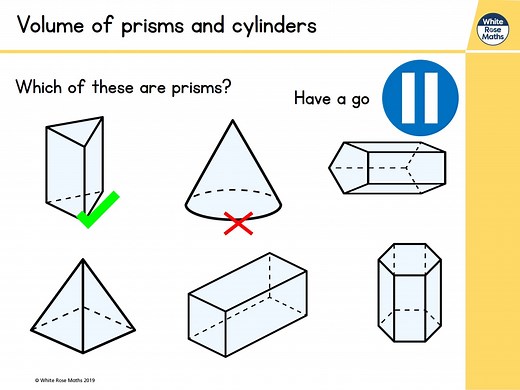 Year 9 - lesson 3 - volume of prisms and cylinders