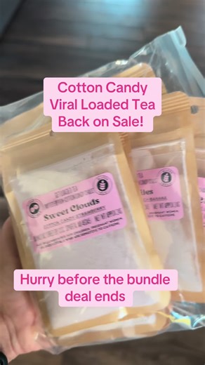 This is the best bundle deal. Cotton Candy Loaded Tea Bundle Sale is back!! Just in time for Valentine’s Day #cottoncandy #loadedtea #loadedteasathome #viral #sale