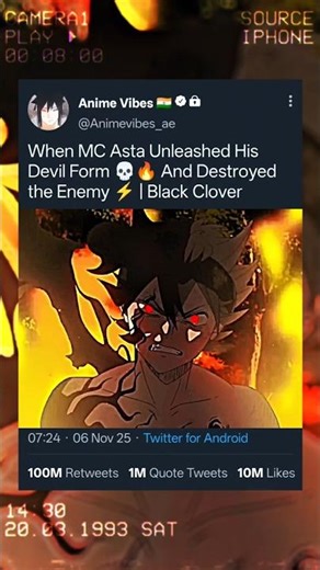 Asta Went Full Devil Mode 💀🔥 And Crushed His Opponent ⚡ #anime #animeedits #animemoments #shorts