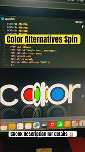 Colour Alternative Spin | Text Animation #htmlcss #cssanimation #shorts