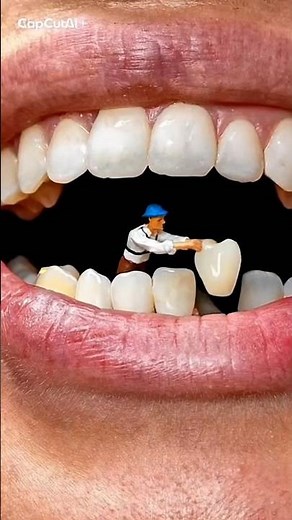 تركيب تلبيسة للسن #تسوس_الأسنان #الأسنان #طبيب #ai #تلبيسة