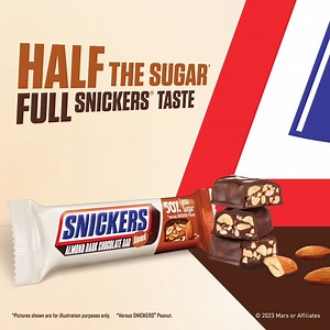11 reactions | What do you get when you add #DarkChocolate to #Almonds?  A winning combo - the SNICKERS® Almond Dark Chocolate!  Now with half the sugar, and half to share with friends.  Indulge in the best of #HalfHalf with the SNICKERS® Almond Dark Chocolate bar here: https://bit.ly/3TalgoU #SNICKERSMalaysia #HalfHalf #DarkChocolate #Almond | Snickers Malaysia | Facebook