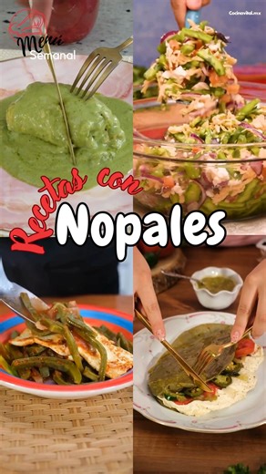 641K views · 16K reactions | ¡Fáciles, deliciosas y rendidoras!  Conoce 5 RECETAS CON NOPALES con 80 pesos que van perfecto para tu comida del día.  https://bit.ly/4g8daGm | Cocina Vital | Facebook