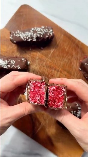 ❄️🍫 Easiest Raspberry Chocolate Bars You’ll Ever Make! #shorts