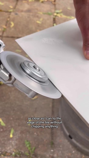 How to mitre tiles like a pro! #tilingtools #tiler #howto #porcelain
