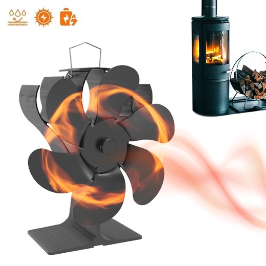Summer Savings Stove Fan A Thermal Powered Fireplace Fan Does Not Require Power To Self Start And Is To High Temperatures 6-blade Fan 2025 New - Walmart.ca