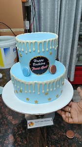 117K views · 1.6K reactions | Cute Blue Teddy Bear Birthday Cake  | 2-Tier Royal Crown Cake De | Sunil Cake Master | Facebook
