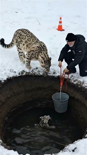A Snow Leopard’s Heart-Stopping Rescue