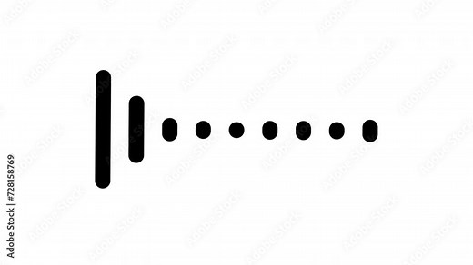 Abstract wave motion equalizer. Digital interface element. Seamless loop