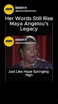 Black History: Her Words Still Rise | Maya Angelou’s Legacy'' #blackhistory #america #shorts
