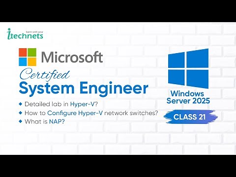 Lec 21 | MCSE Server 2025 | How to Implement Different switches on Hyper-V | What is NAP