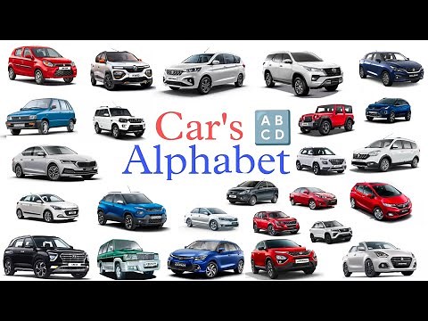 Car's Alphabet | Alphabet of cars | Car's names in alphabetical way | Abcd of cars