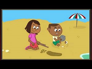 Sandy Beach: Words with -gr --ABC Mouse