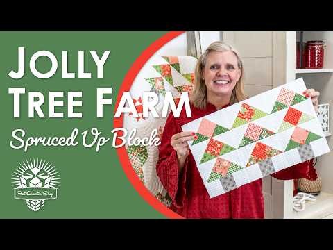Jolly Tree Farm Christmas Mystery Quilt Along 🎄 Part 1: Spruced Up Block | Fat Quarter Shop