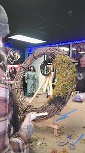 24K views · 1.6K reactions | Turning a Grapevine wreath into Halloween Town for my client Chris Motionless of Motionless In White! I hope you all enjoy this BTS making!  Follow me on IG: @grimwreath Please subscribe to my email list on my website www.grimwreathstore.com to be notified when I reopen again for orders ✨️ | Grim Wreath, LLC | Facebook