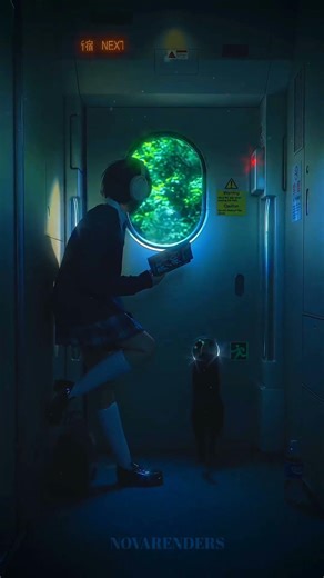 Lo-Fi Train Journey | Blender 4.3 Environment Design 🌿 #shorts #blender #blender3d