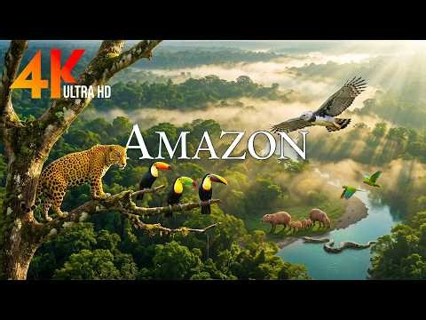 Deep Into the Amazon 4K 🌎 Hidden Animals & Untouched Jungle Life | Nature Sounds