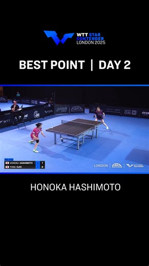 39K views · 525 reactions | A marvel from start to end - here's how Honoka Hashimoto scored the Best Point of Day 2  #WTTLondon #TableTennis | World Table Tennis | Facebook