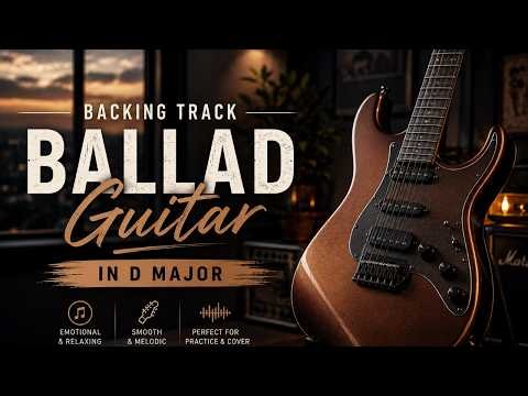 Late Afternoon — Backing Track in D Major | 65BPM | Clean Guitar