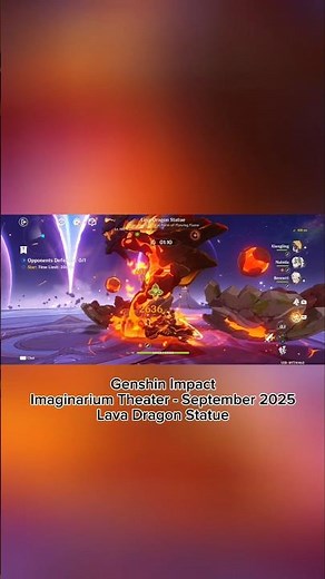 Imaginarium Theater: September 2025 - Boss 4 - Lava Dragon Statue - Genshin Impact