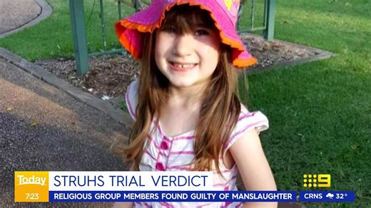 The parents and 12 members of a religious congregation accused of killing eight-year-old Elizabeth Rose Struhs by withholding her diabetes medication have been found guilty of manslaughter. READ MORE: https://nine.social/TUB #9Today | WATCH LIVE 5.30am | TODAY