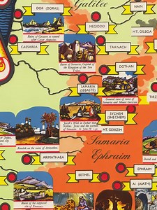 The Holy Land School Map, Digital Download, Colorful Map of the Holy Land - Etsy