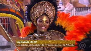 Sete escolas de samba abrem desfile do Carnaval de São Paulo no Anhembi