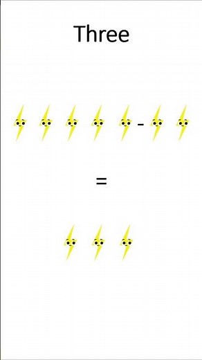 Maths for kids - how to subtract (what does 5 - 2 equal to)?