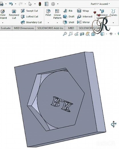# solidworks tutorial create in cavity command