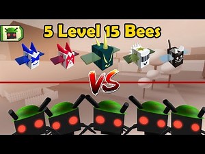 5 Max level Bees VS Ants! 5 Level 15!! - Bee Swarm Simulator