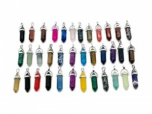Natural Crystal Point Pendant - Point Pendulum - Wholesale Bulk Point - Healing Crystal Pendant - 33mm -PPMIX - Etsy