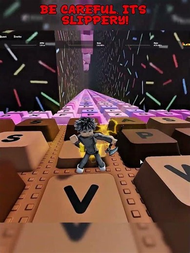 SLIPPERY KEYBOARD ESCAPE IS INSANE! 💀🔥 I ALMOST FELL! | R3-VOLT #shorts #roblox