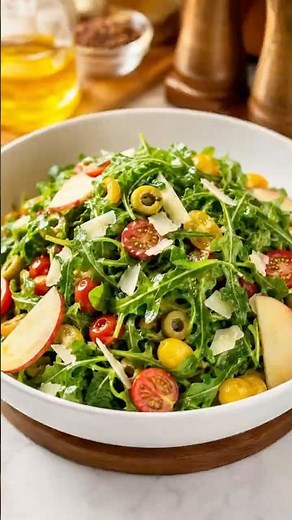 Fresh Summer Arugula Apple Salad🥗 #WorldCup #GameDayFood #SummerSalad #HealthyRecipes #easysalad